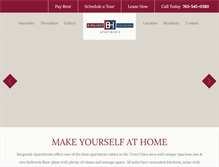 Tablet Screenshot of burgundyapts.com